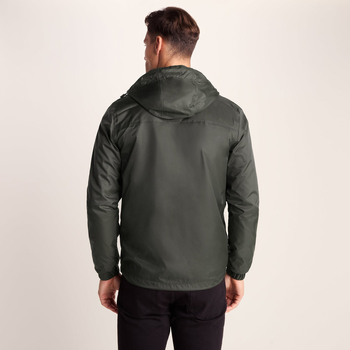 Craven Mens Waterproof Packaway Jacket - Dark Khaki - Image 3