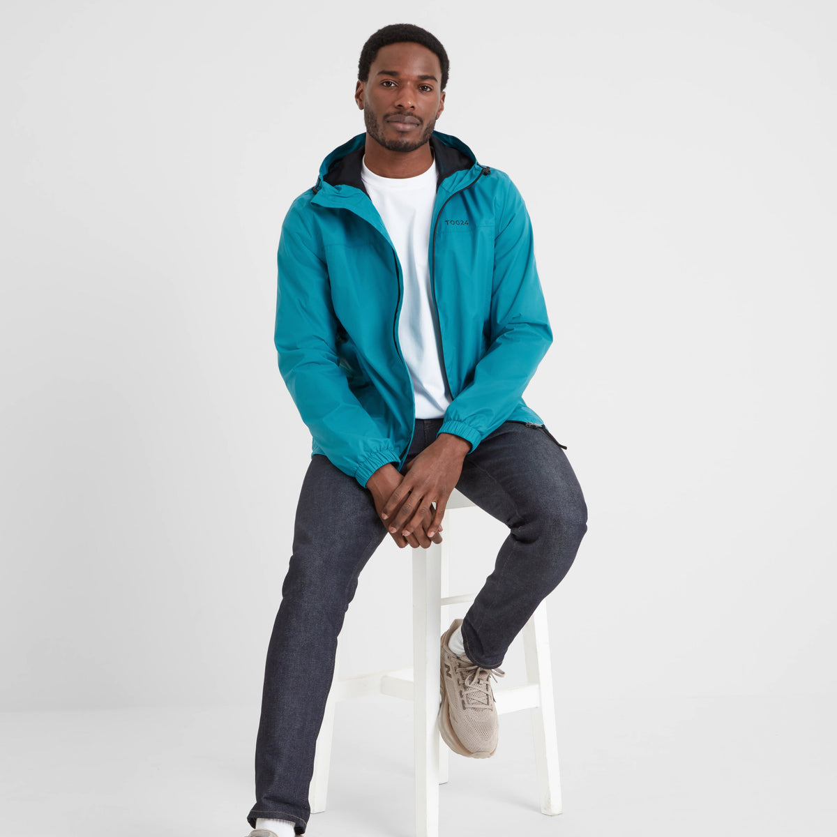 Craven Mens Waterproof Packaway Jacket - Mosaic Blue - Image 5