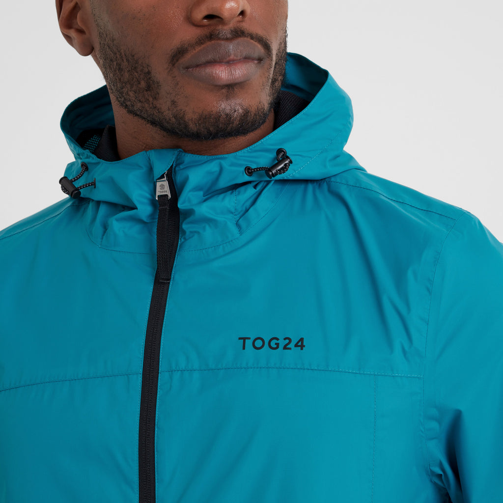 Craven Mens Waterproof Packaway Jacket - Mosaic Blue - Image 6