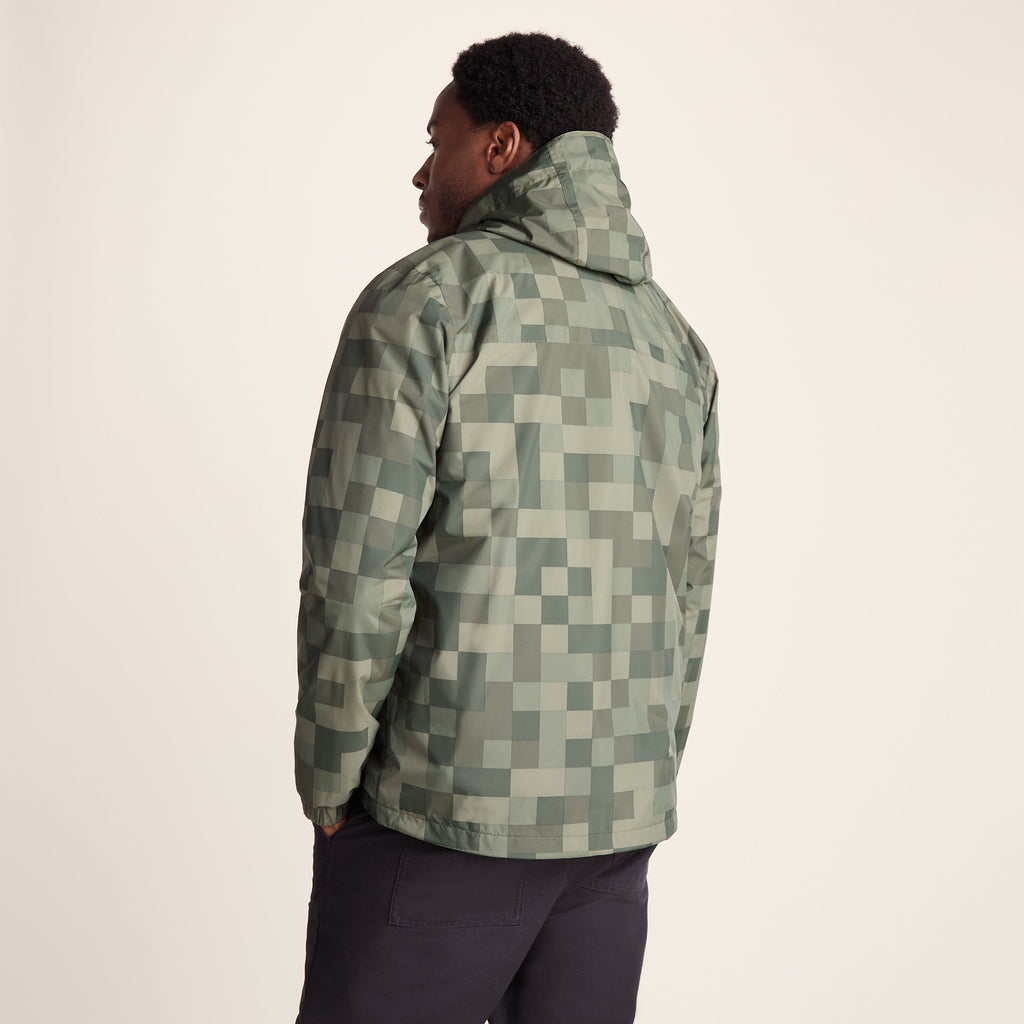 Craven Mens Waterproof Packaway Jacket - Green Pixel - Image 5