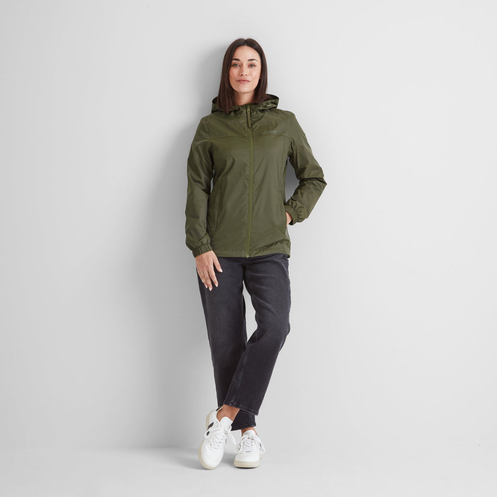 Craven Womens Waterproof Packaway Jacket - Khaki - Image 4