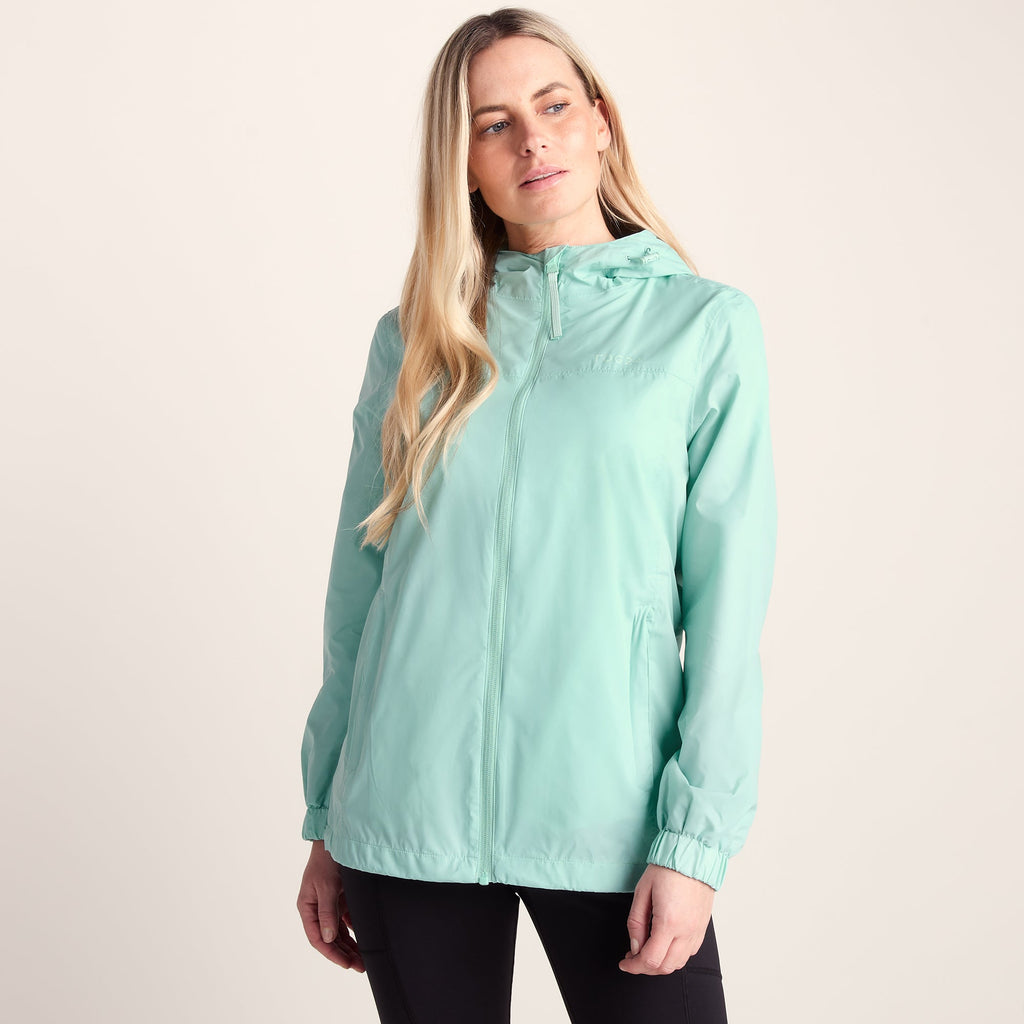 Craven Womens Waterproof Packaway Jacket - Eggshell Blue - Image 8