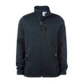 Cresswell Mens Knitlook Fleece Jacket - Dark Indigo Marl - Image 8