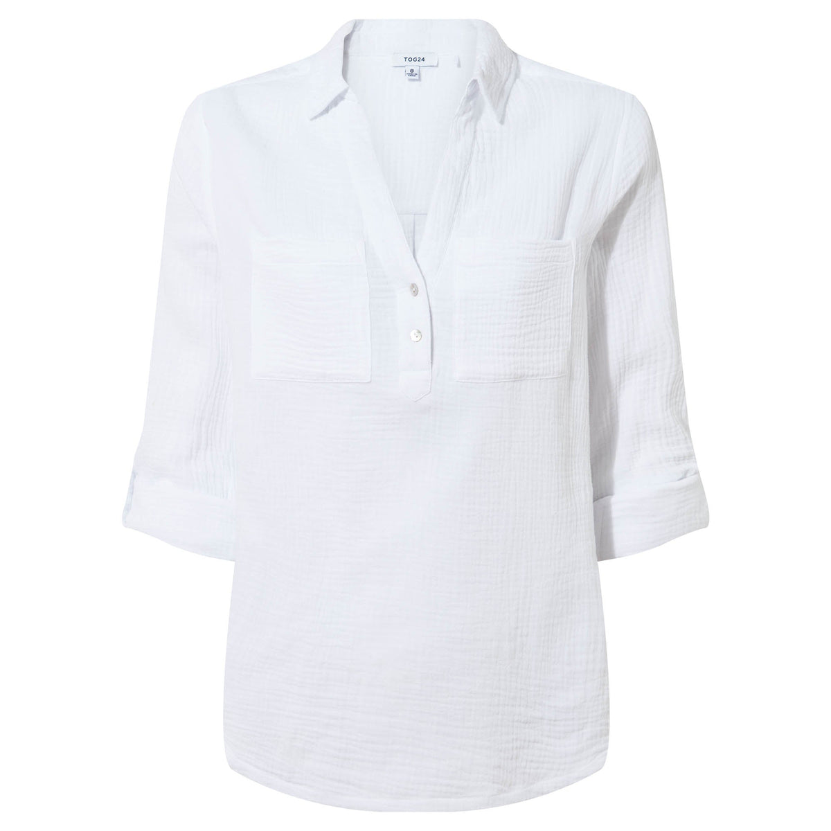 Cruise Womens Long Sleeve 100% Cotton Shirt - Optic White - Image 6