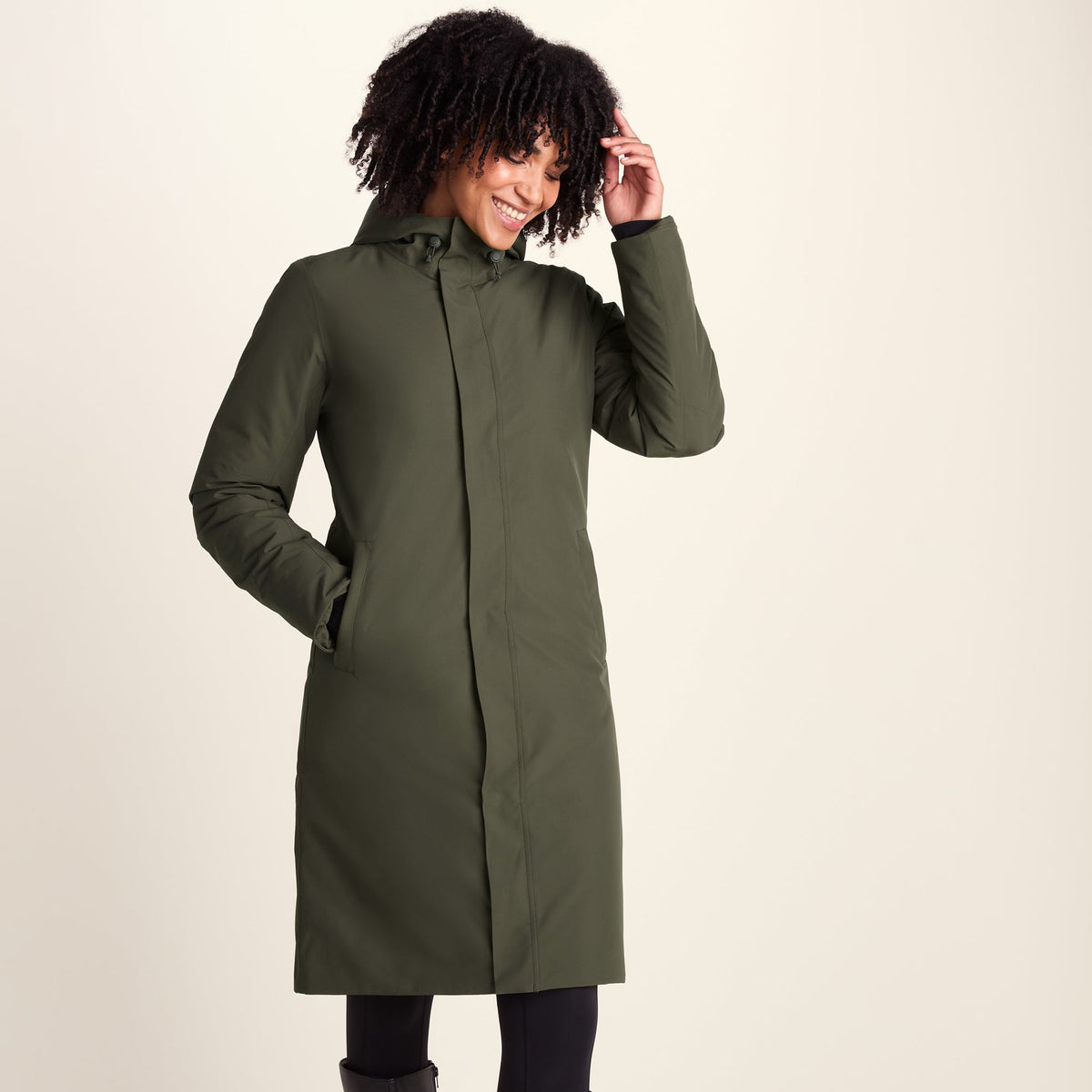Dalton Womens Longline Waterproof Insulated Coat - Khaki - Image 8
