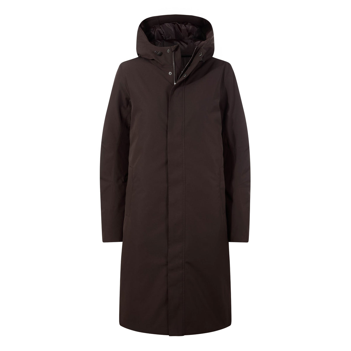 Dalton Womens Longline Waterproof Insulated Coat - Chocolate Brown - Image 12