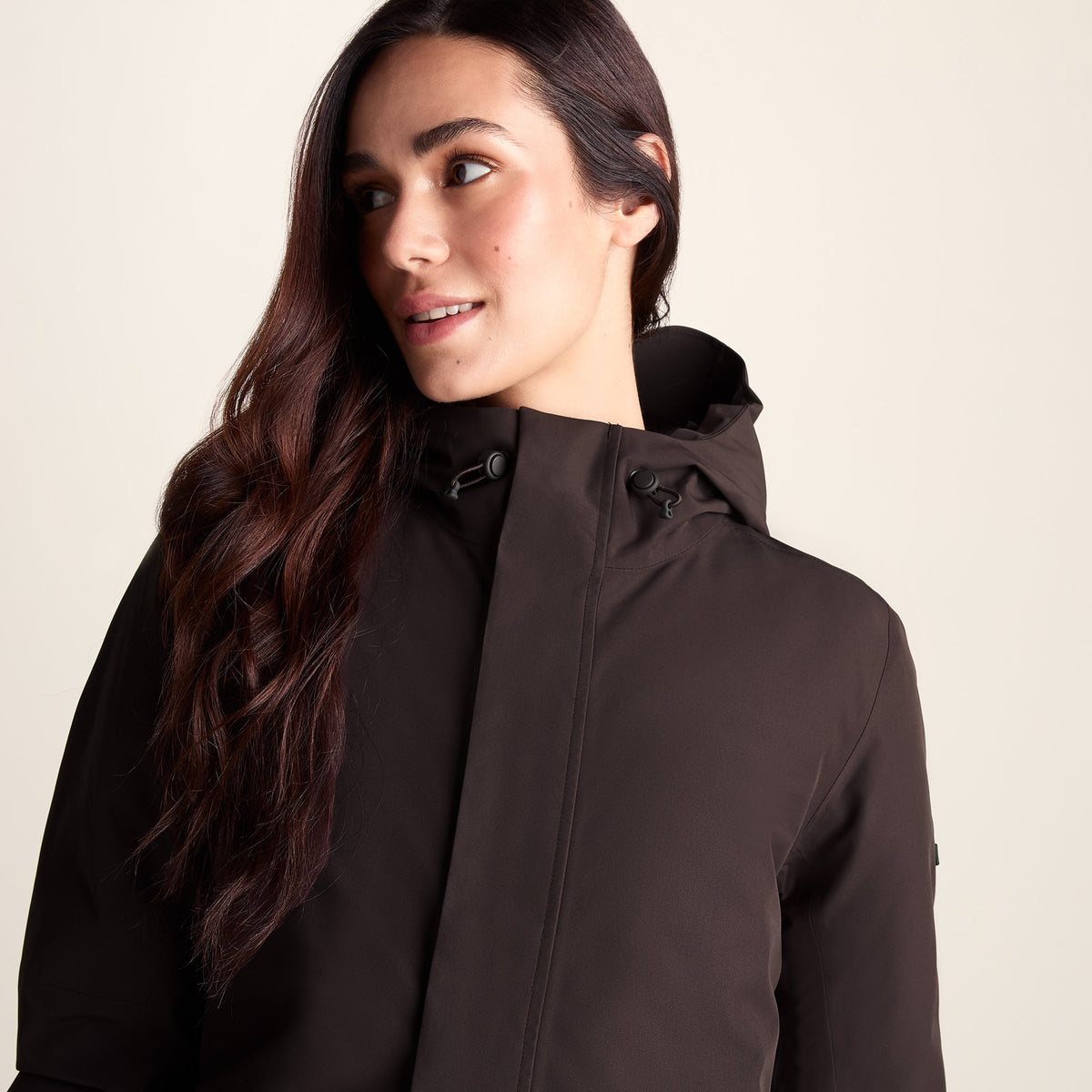 Dalton Womens Longline Waterproof Insulated Coat - Chocolate Brown - Image 5
