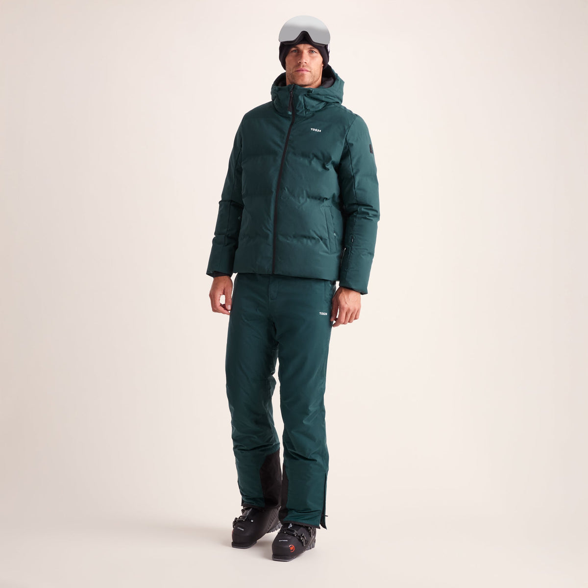 Davos Mens Shower Resistant Insulated Ski Jacket - Dark Turquoise - Image 2