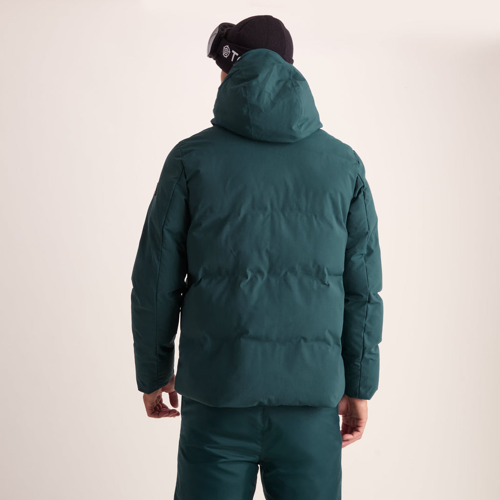Davos Mens Shower Resistant Insulated Ski Jacket - Dark Turquoise - Image 3