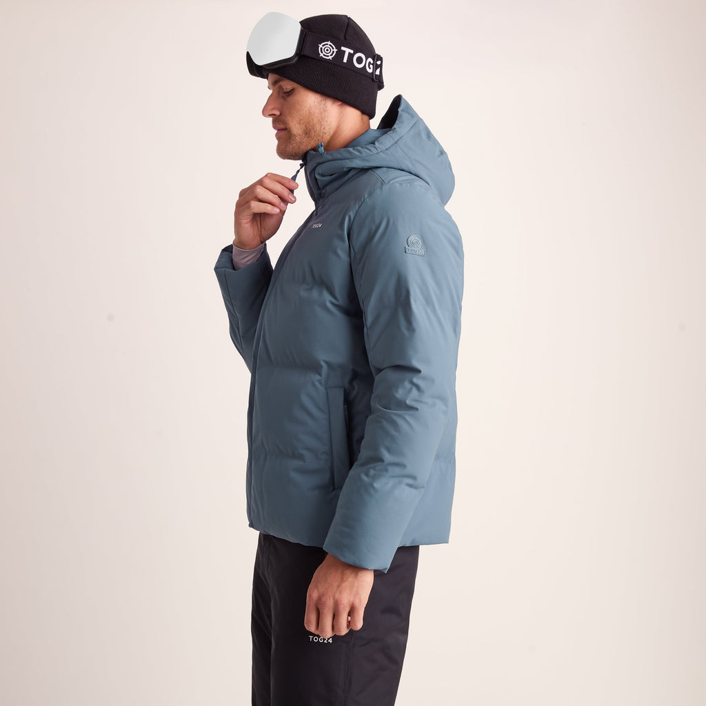 Davos Mens Shower Resistant Insulated Ski Jacket - Fjord Blue - Image 5