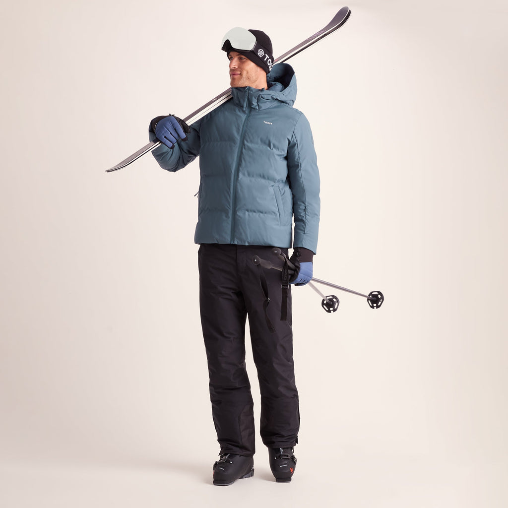 Davos Mens Shower Resistant Insulated Ski Jacket - Fjord Blue - Image 6