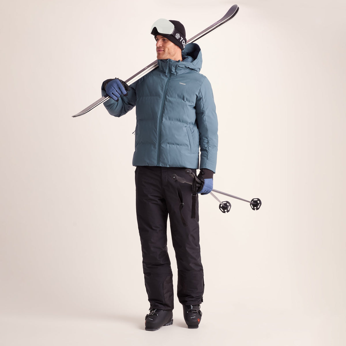 Davos Mens Shower Resistant Insulated Ski Jacket - Fjord Blue - Image 6