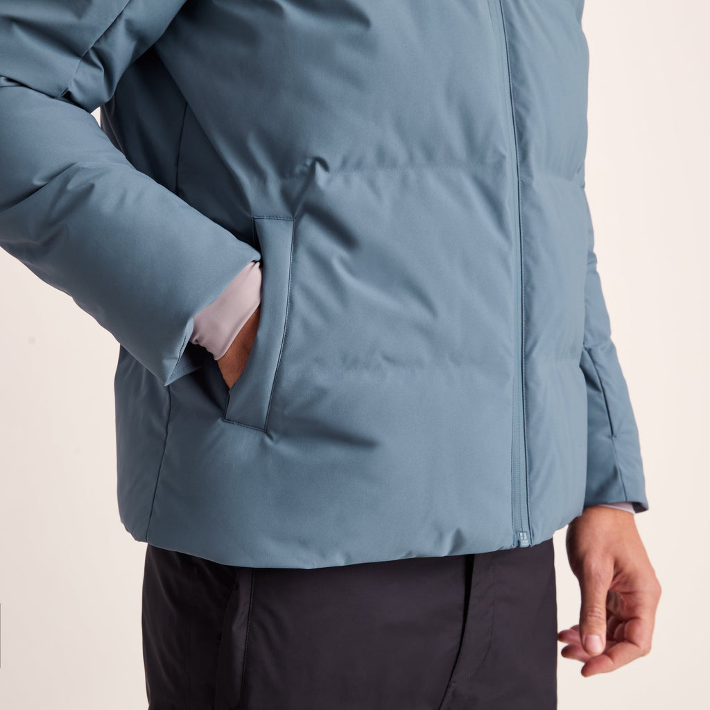 Davos Mens Shower Resistant Insulated Ski Jacket - Fjord Blue - Image 9