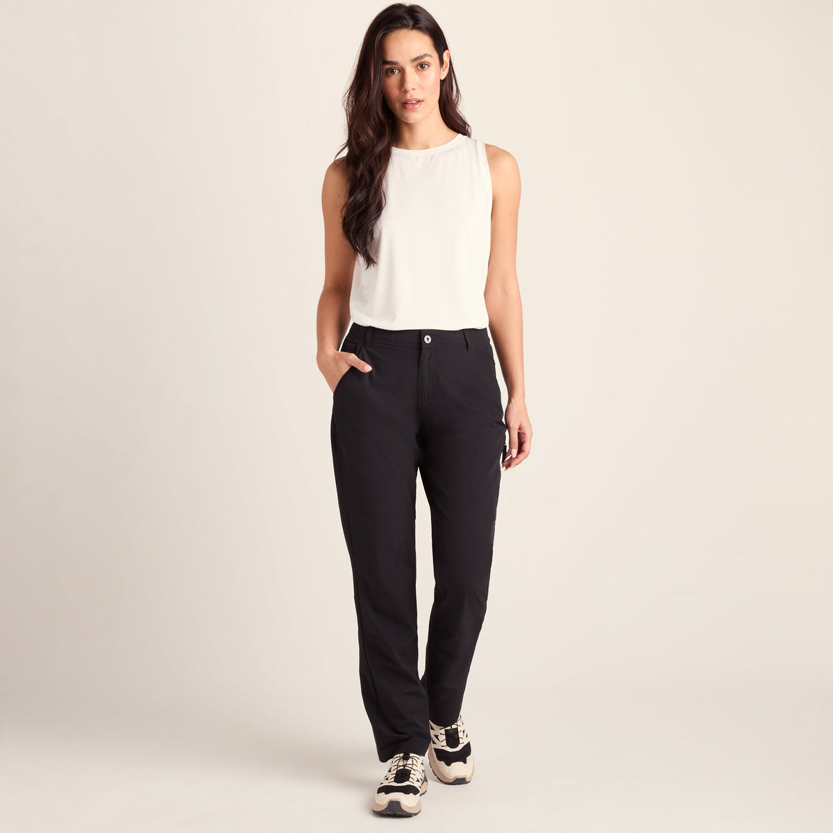 Denver Womens Walking Trousers Short - Black - Image 2
