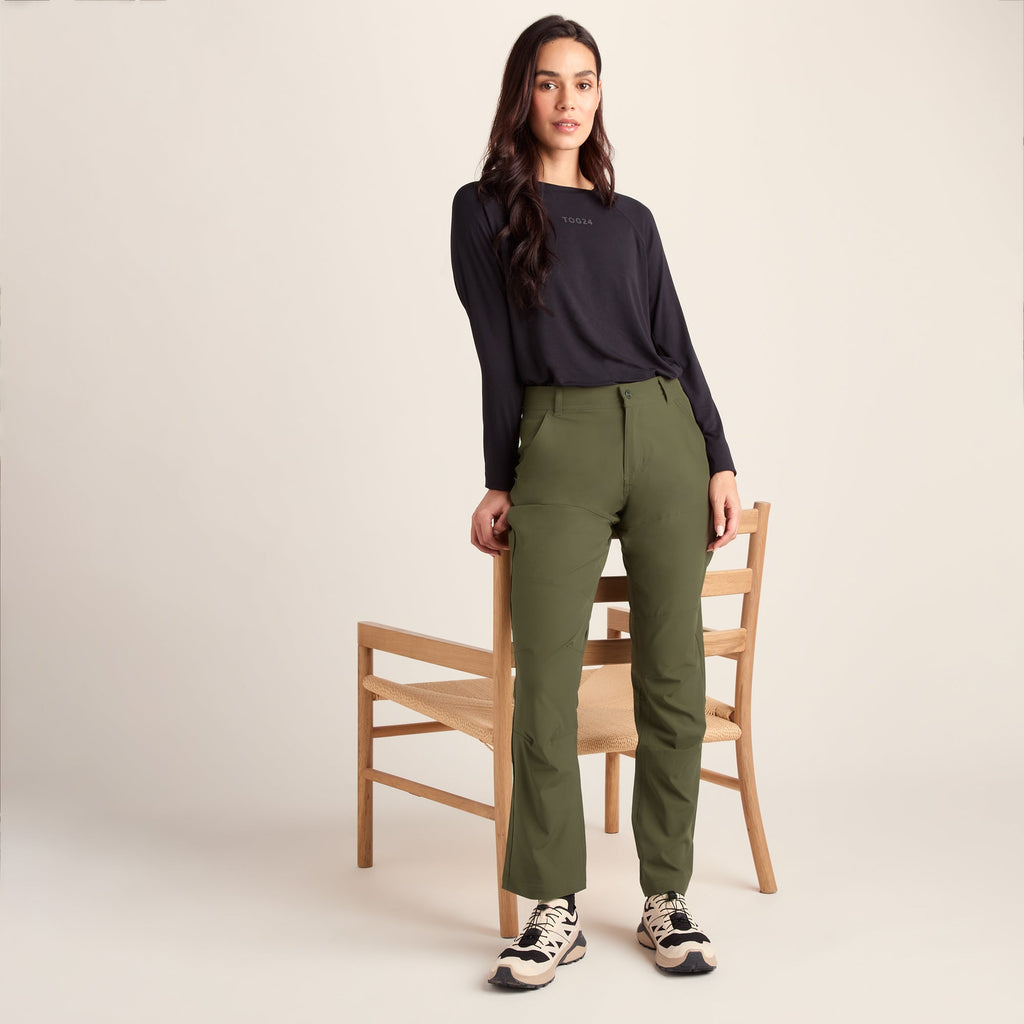 Denver Womens Walking Trousers Long - Khaki - Image 4