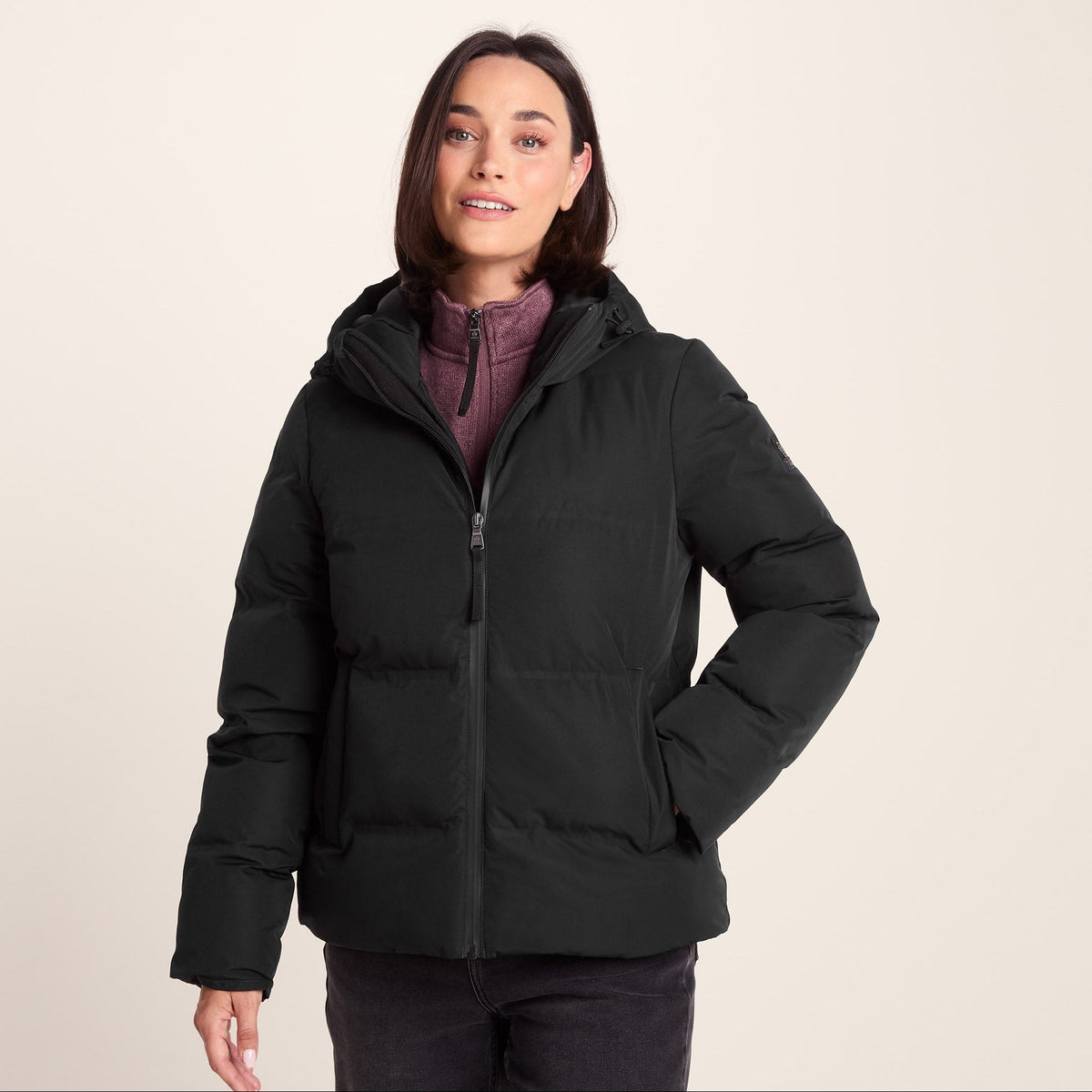 Dina Womens Shower Resistant Insulated Jacket - Black - Image 2