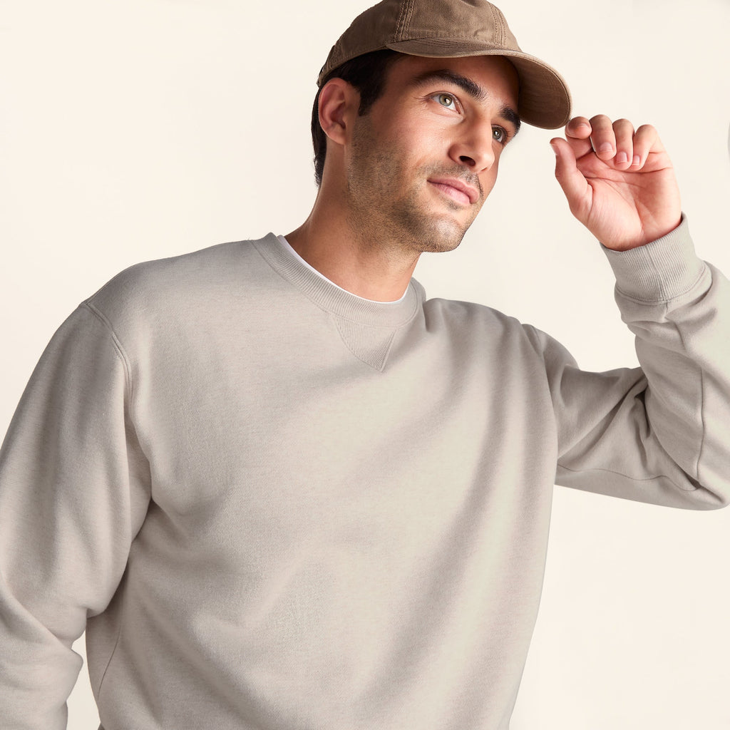 Dolan Mens Supersoft Crew Neck Sweatshirt - Buttercream Melange - Image 3