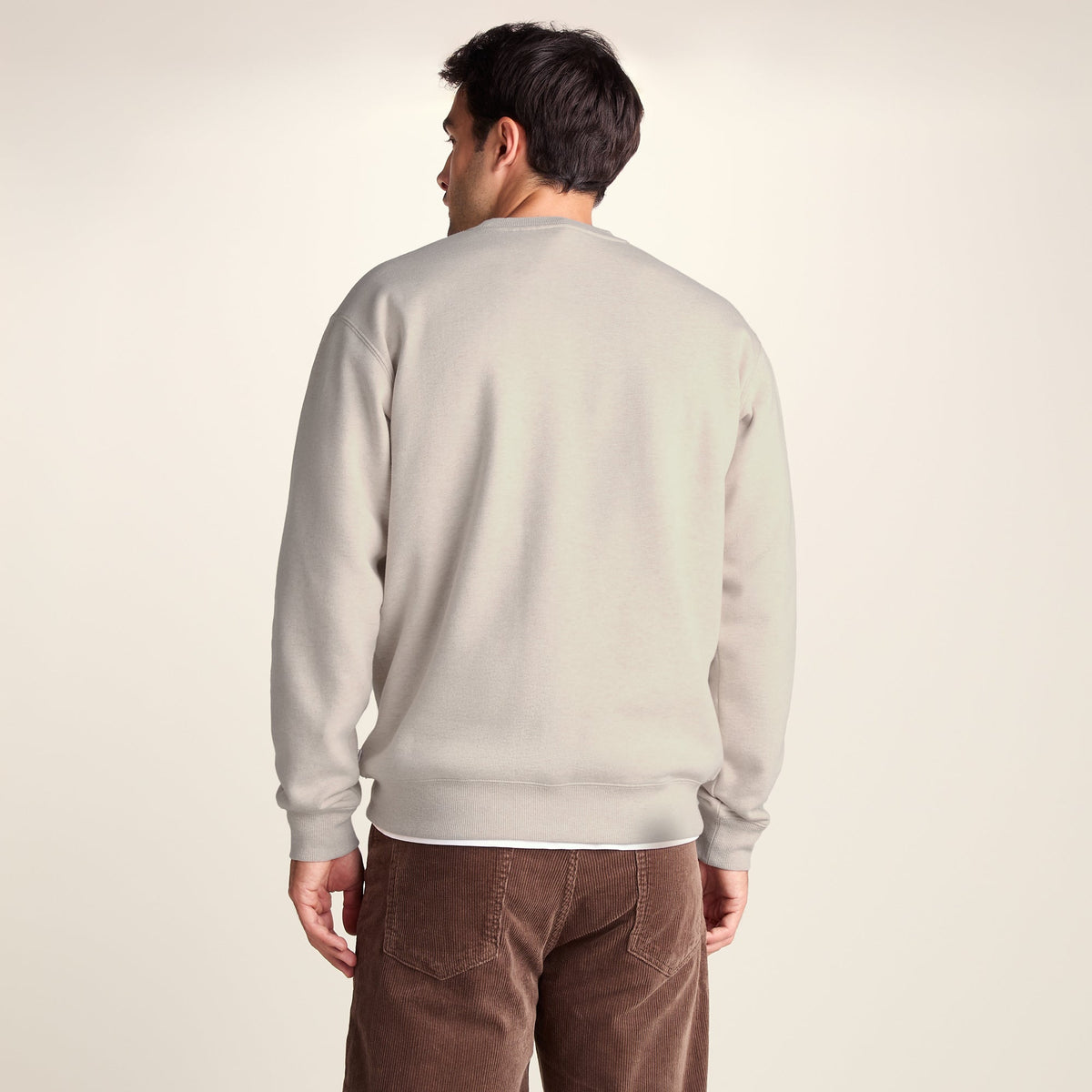 Dolan Mens Supersoft Crew Neck Sweatshirt - Buttercream Melange - Image 4
