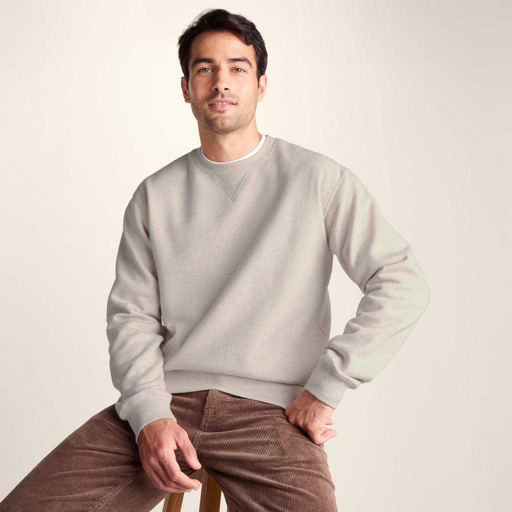 Dolan Mens Supersoft Crew Neck Sweatshirt - Buttercream Melange - Image 5