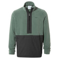 Dowson Mens Relaxed Fit Microfleece Zip Neck - Black/Light Forest - Image 7