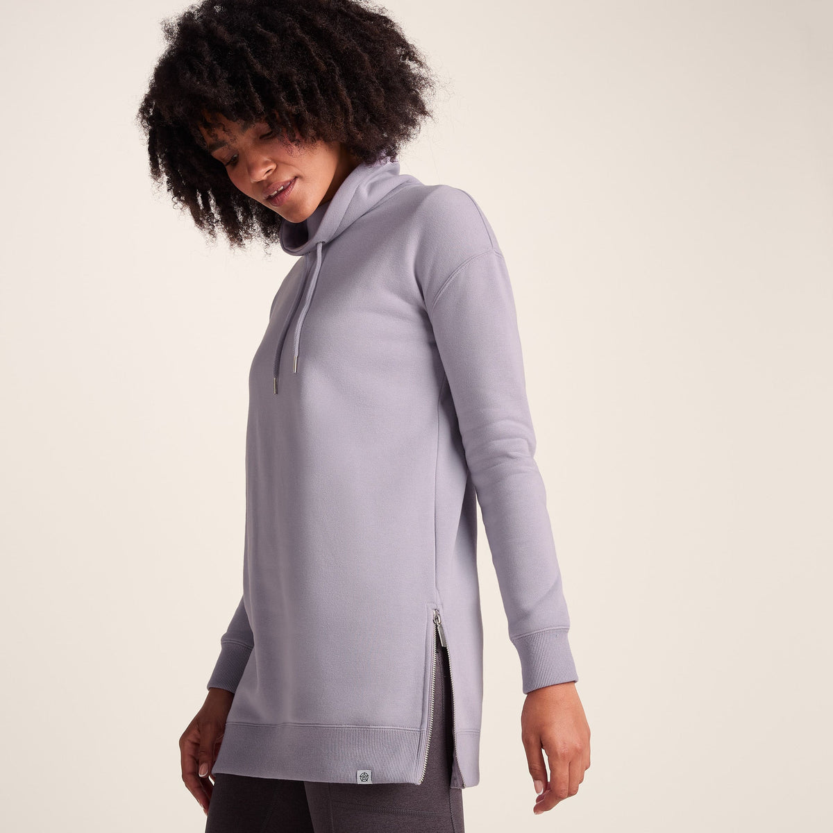 Drakeford Womens Supersoft Longline Sweat - Lavender Grey - Image 5