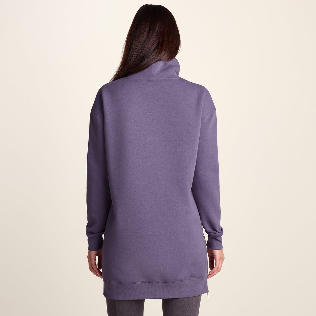 Drakeford Womens Supersoft Longline Sweat - Smokey Purple - Image 3