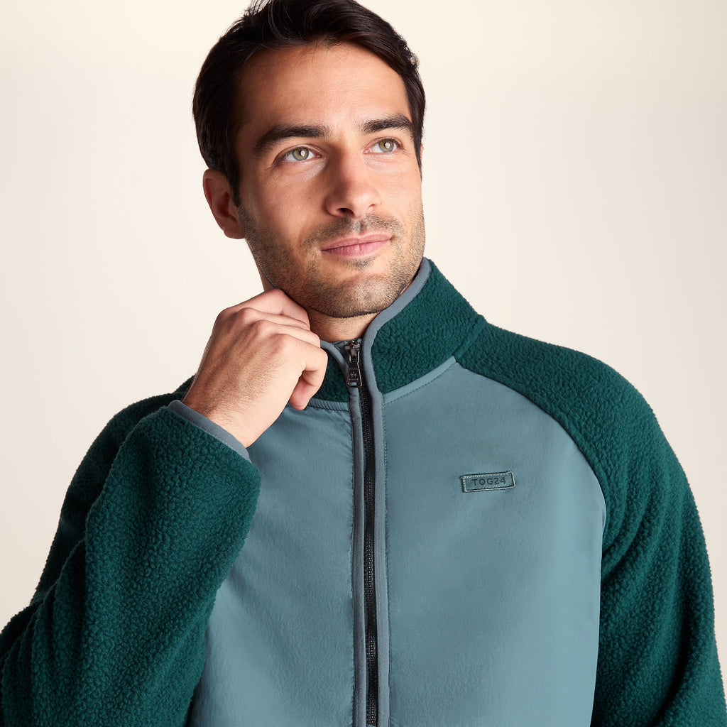Eldon Mens Sherpa Fleece - Midnight Green - Image 5