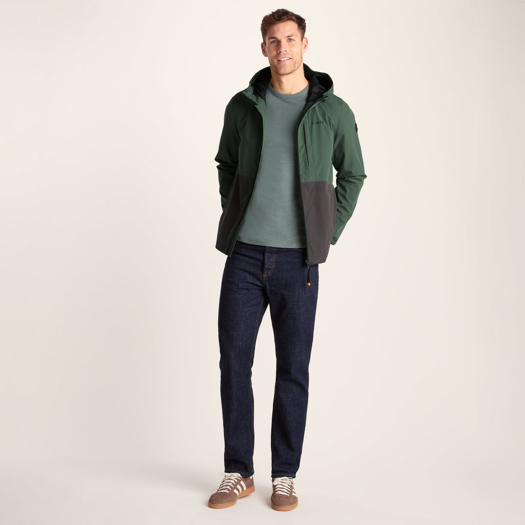 Ellon Mens Waterproof Jacket - Deep Slate/Light Forest - Image 3
