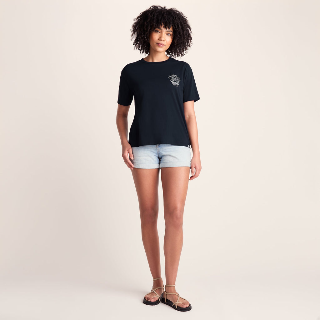 Emerald Isle Womens 100% Cotton Relaxed Fit T-Shirt - Dark Indigo - Image 6
