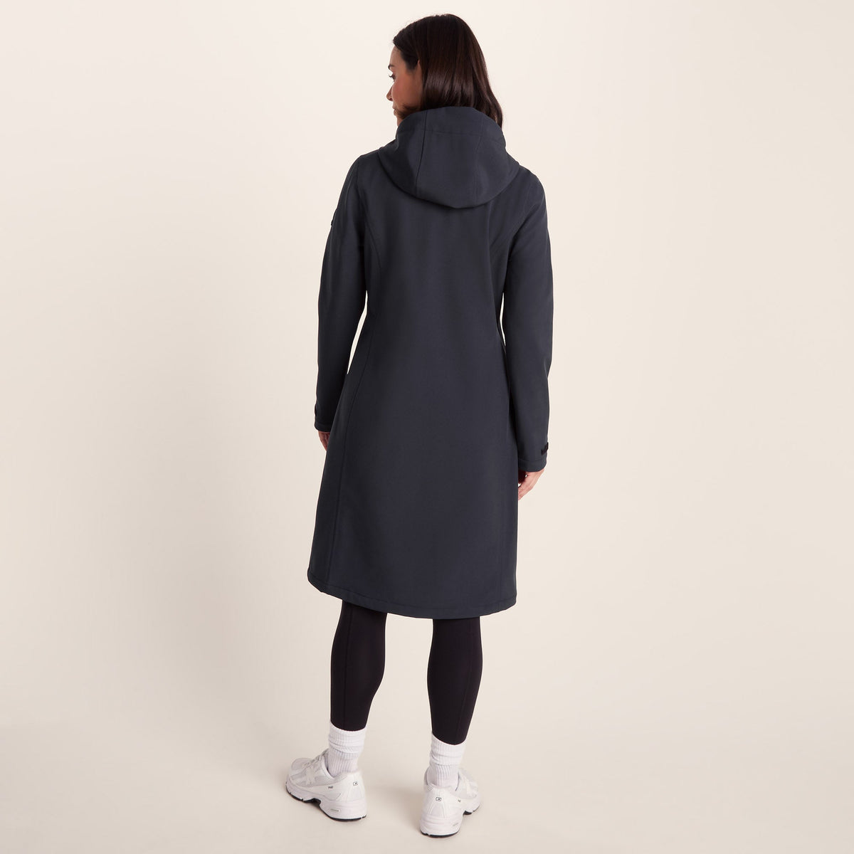 Enya Womens Longline Waterproof Softshell Jacket - Dark Indigo - Image 3