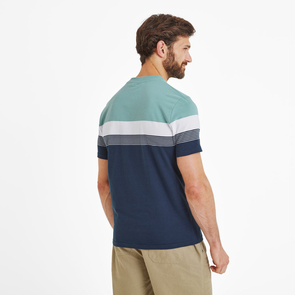 Farndon Mens T-Shirt - Light Sky/Inky Blue - Image 3