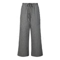 Fearne Womens Gingham Trousers - Black Check - Image 7