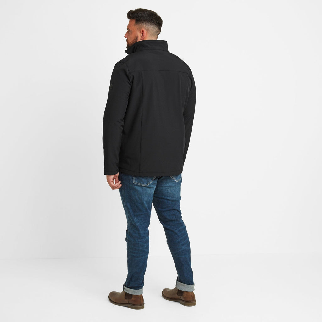 Feizor Mens Shower Resistant Softshell Jacket - Black - Image 9