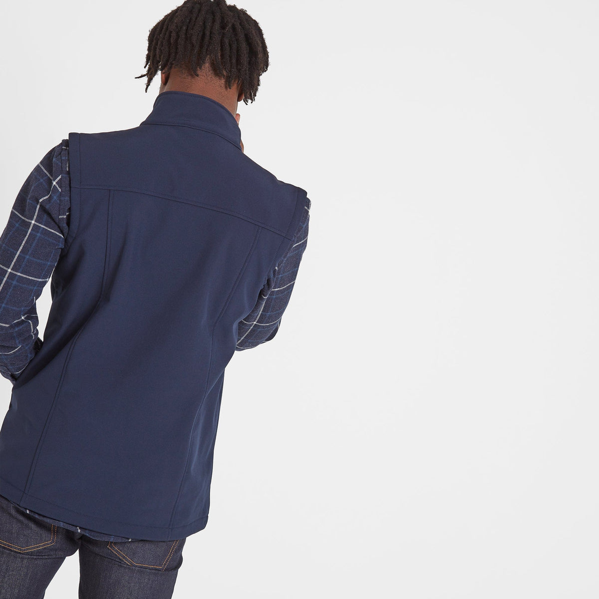 Feizor Mens Shower Resistant Softshell Gilet - Navy - Image 3