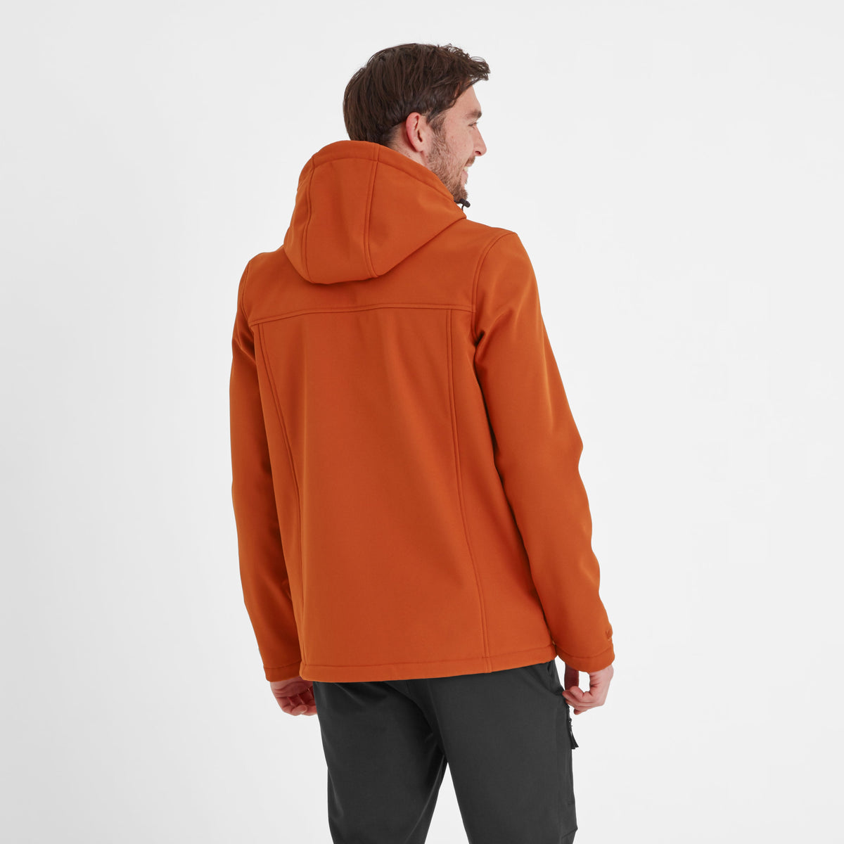 Feizor Mens Shower Resistant Softshell Hooded Jacket - Burnt Orange - Image 2