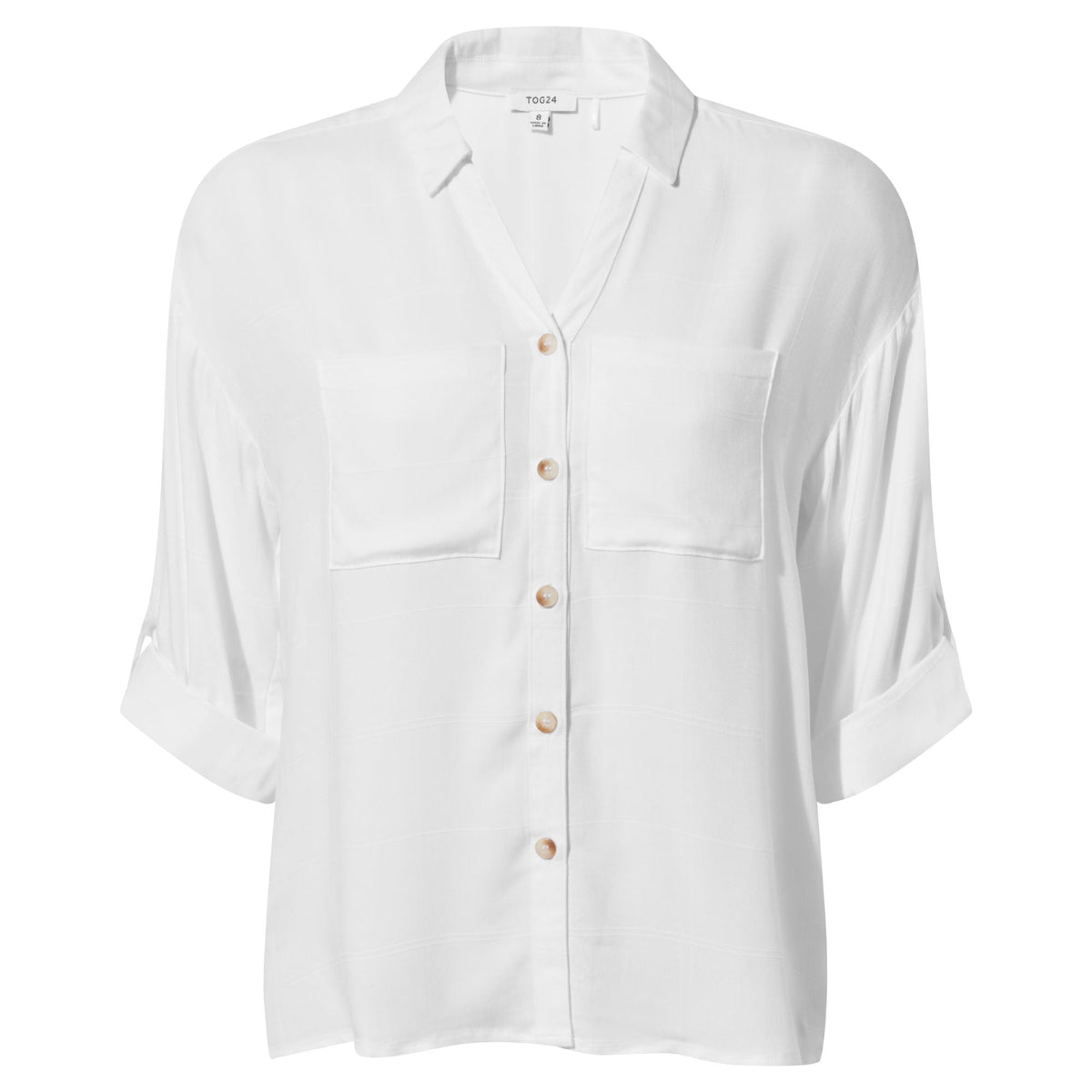 Felicia Womens Shirt Short Sleeve - Optic White - Image 10