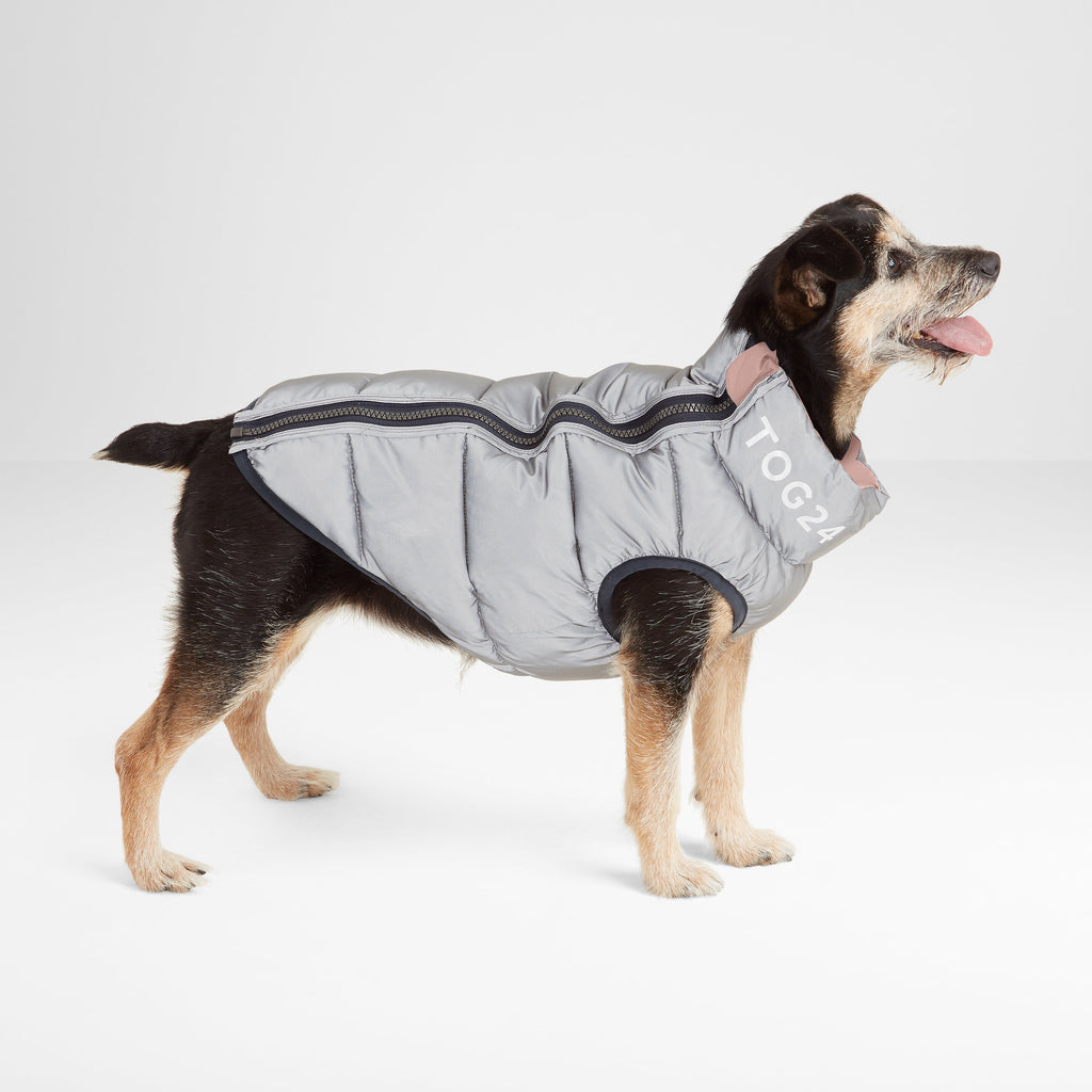 Fetch Padded Dog Coat M - Faded Pink/Ice Grey/Washed Blue - Image 2
