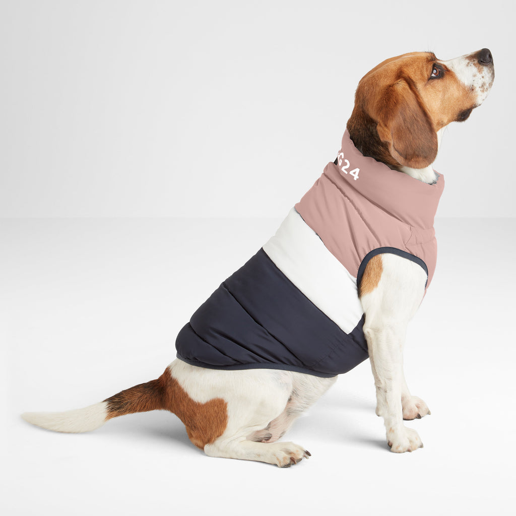 Fetch Padded Dog Coat L - Faded Pink/Ice Grey/Washed Blue - Image 2