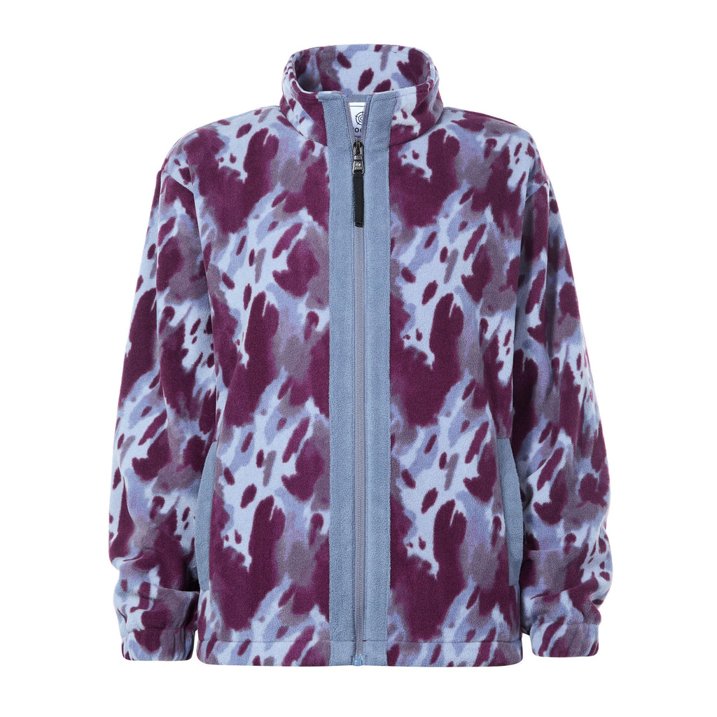 Firan Womens Relaxed Fit Microfleece Jacket - Smokey Blue Print - Image 8