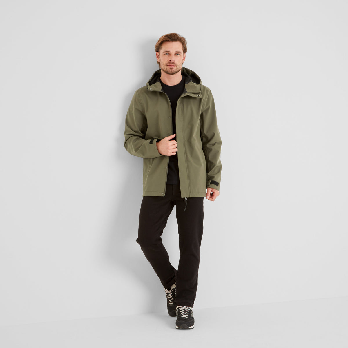 Flynn Mens Waterproof Jacket - Moss Green - Image 6