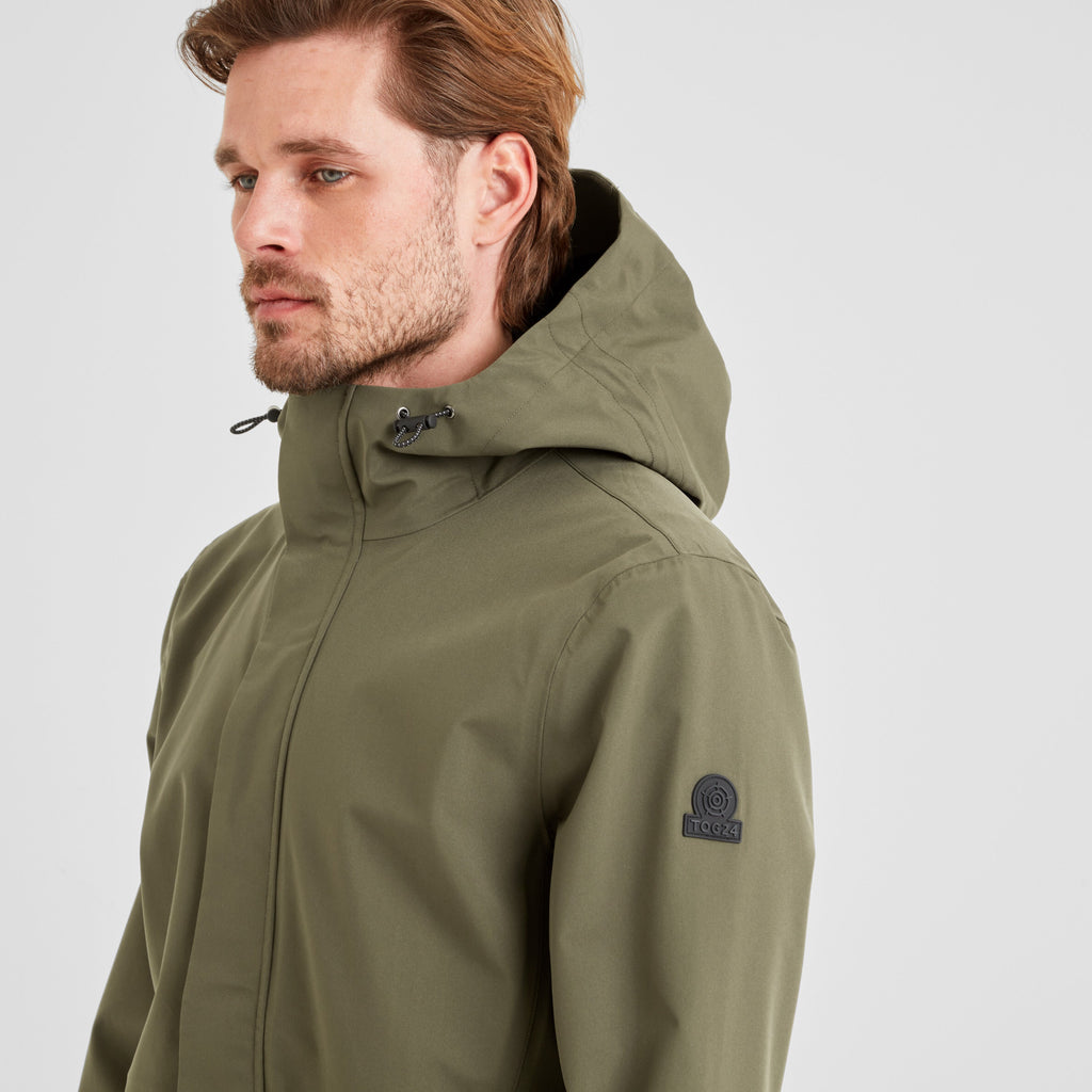 Flynn Mens Waterproof Jacket - Moss Green - Image 9