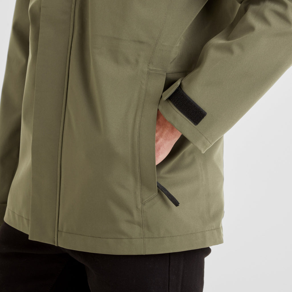 Flynn Mens Waterproof Jacket - Moss Green - Image 10