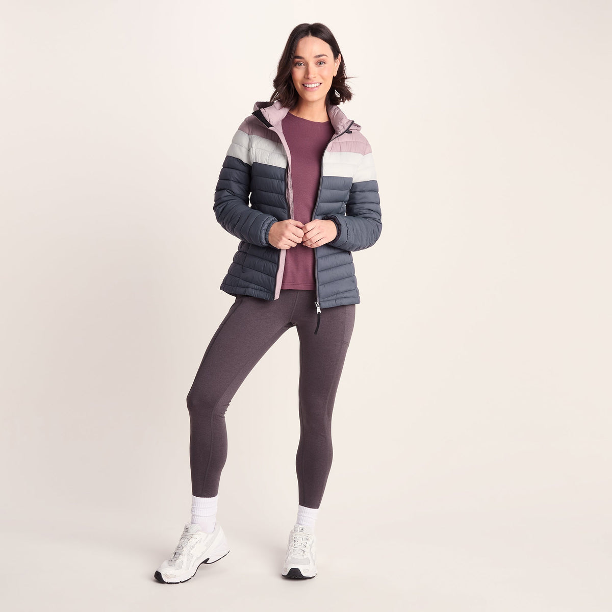 Garriston Womens Lightweight Padded Jacket - Washed Blue/Pink - Image 4