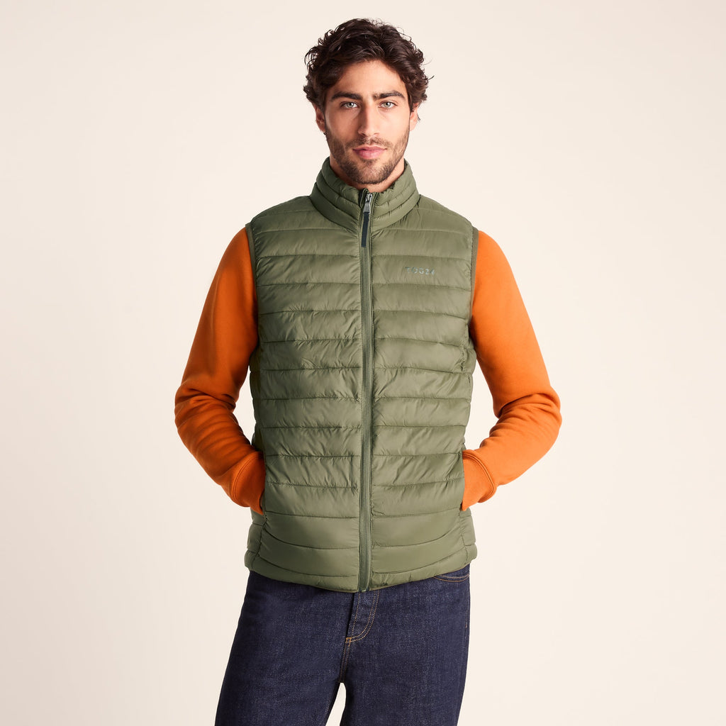 Gibson Mens Insulated Padded Gilet - Khaki - Image 5