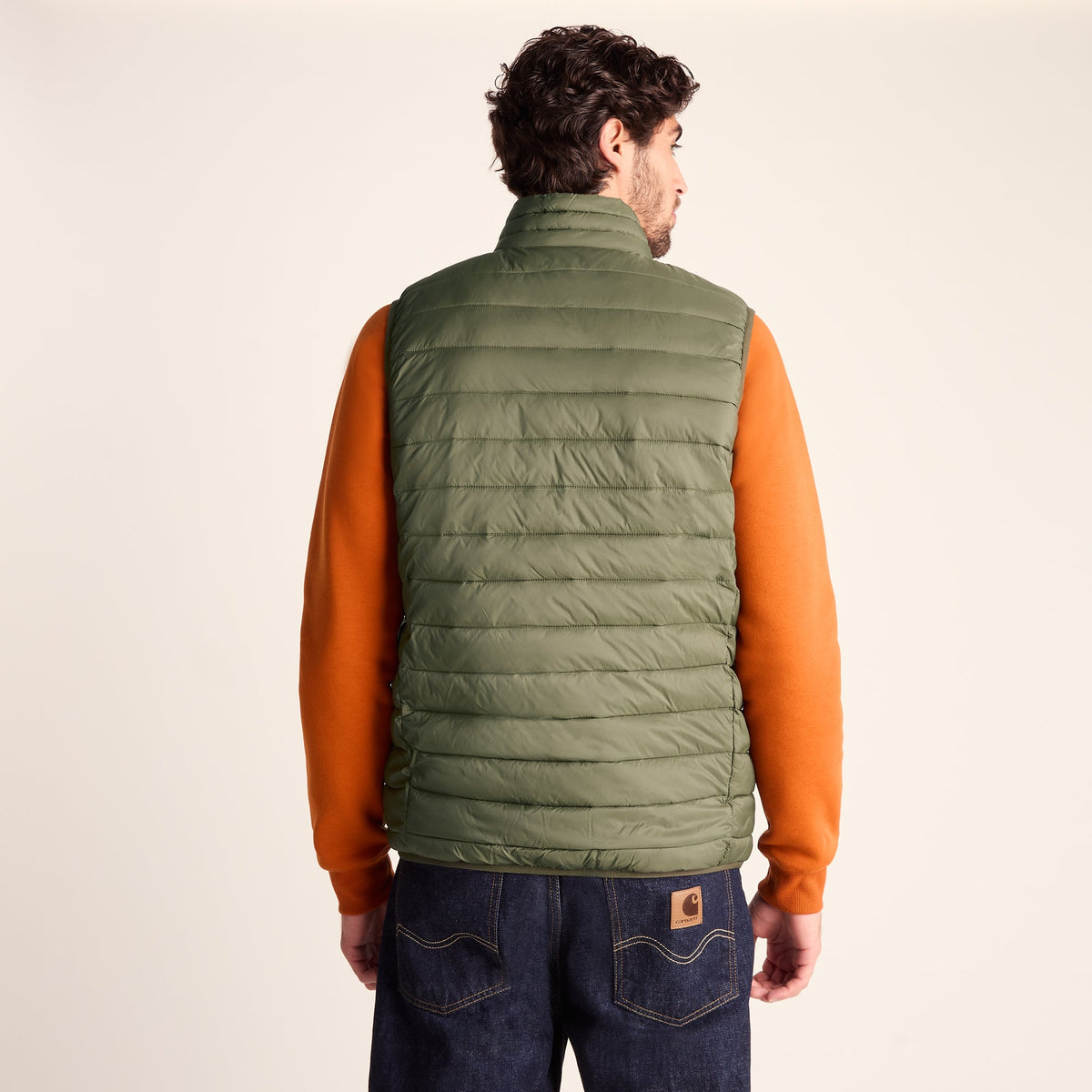 Gibson Mens Insulated Padded Gilet - Khaki - Image 6