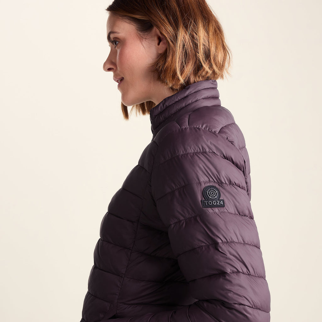 Gibson Womens Insulated Padded Jacket - Dark Mauve - Image 6