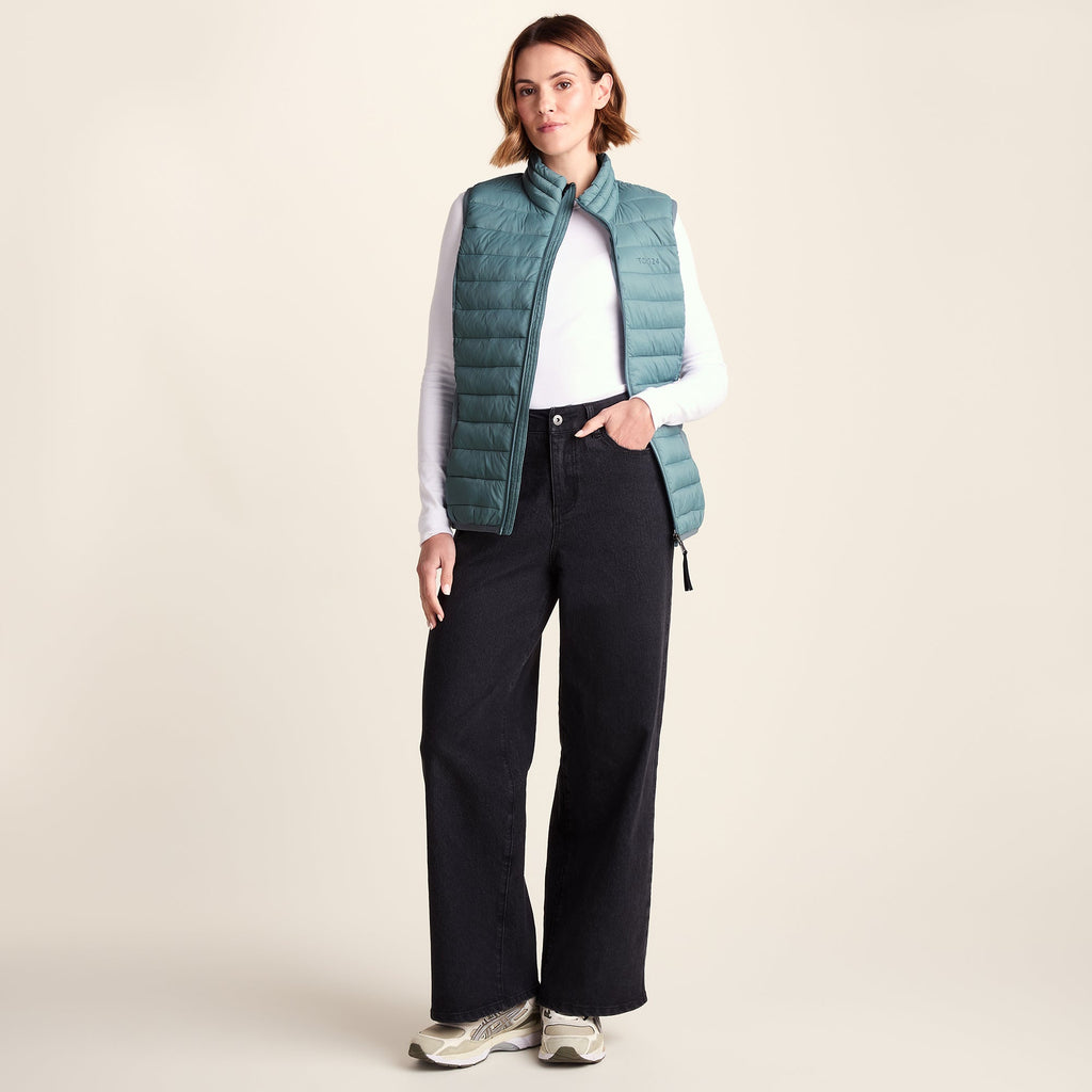 Gibson Womens Insulated Padded Gilet - Smokey Teal - Image 2