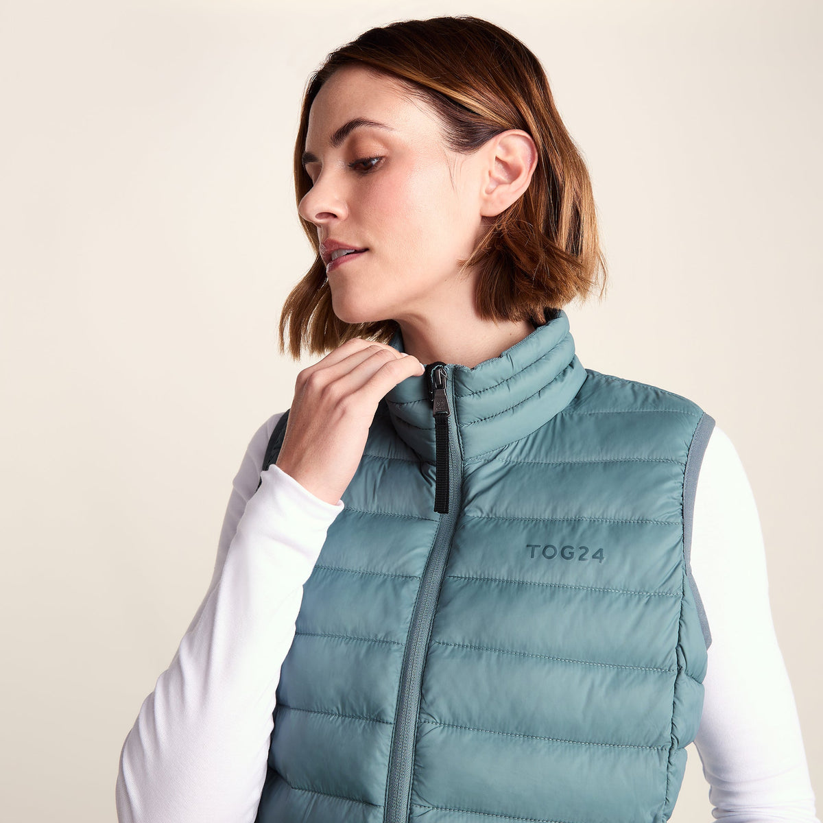 Gibson Womens Insulated Padded Gilet - Smokey Teal - Image 5