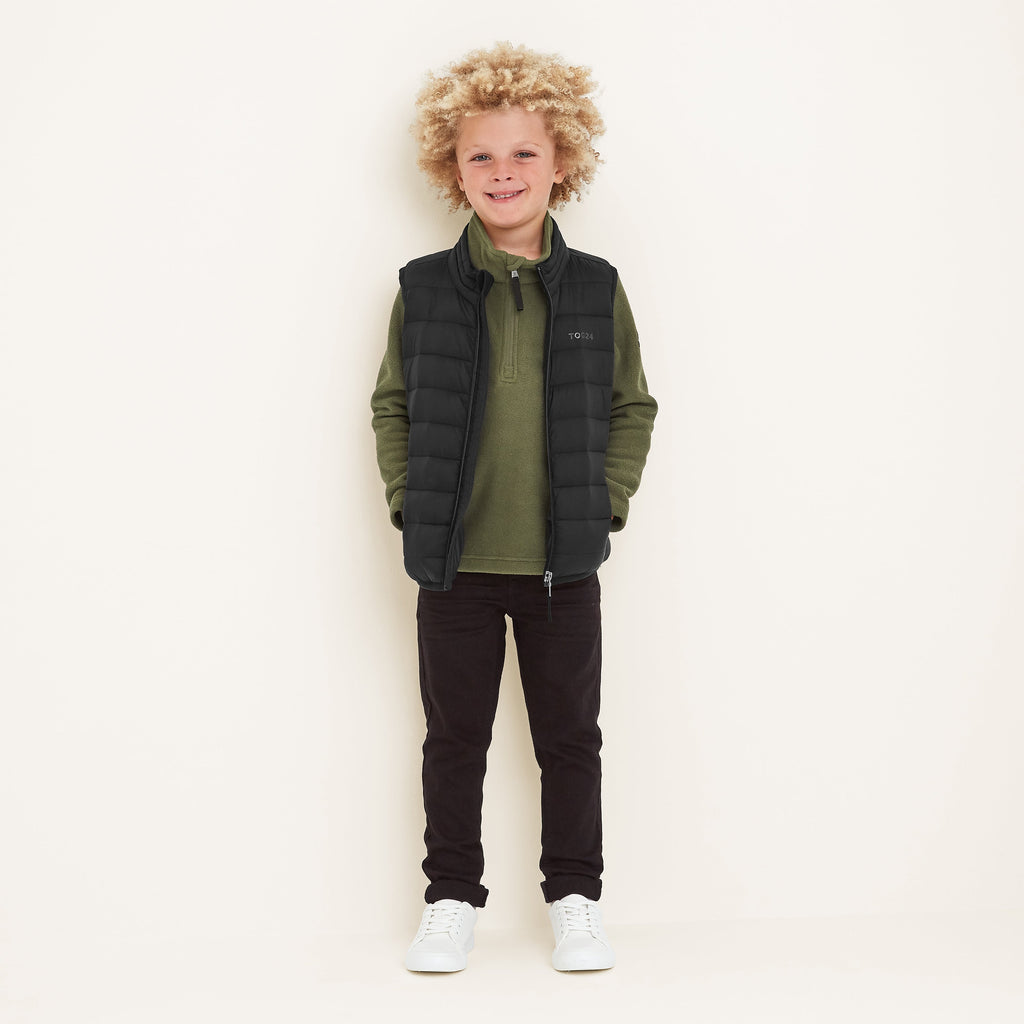 Gibson Kids Insulated Padded Gilet - Black - Image 2