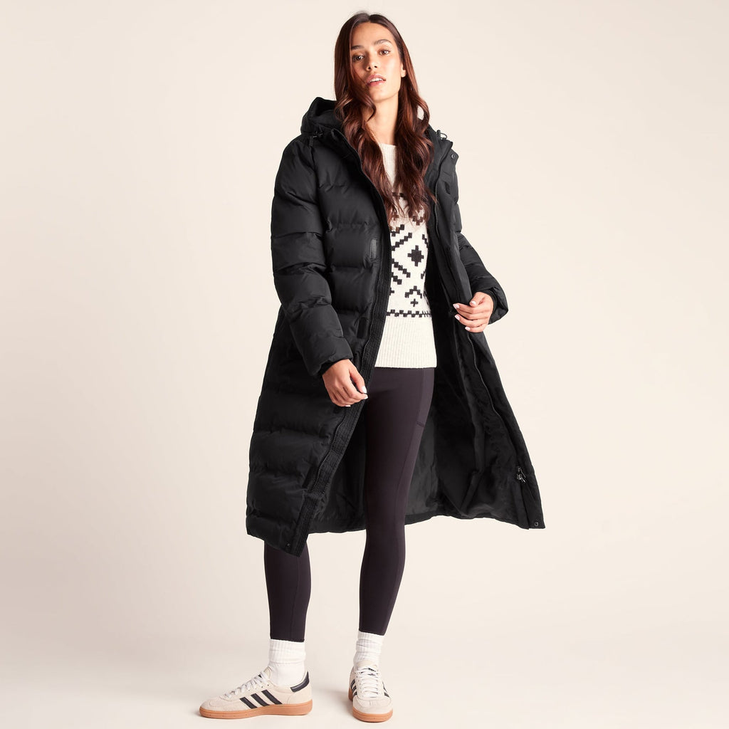 Glaston Womens Shower Resistant Insulated Parka - Black